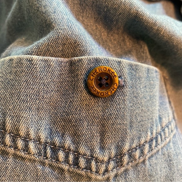 Vintage Cherokee Denim Long Sleeve button up shirt - Picture 6 of 7
